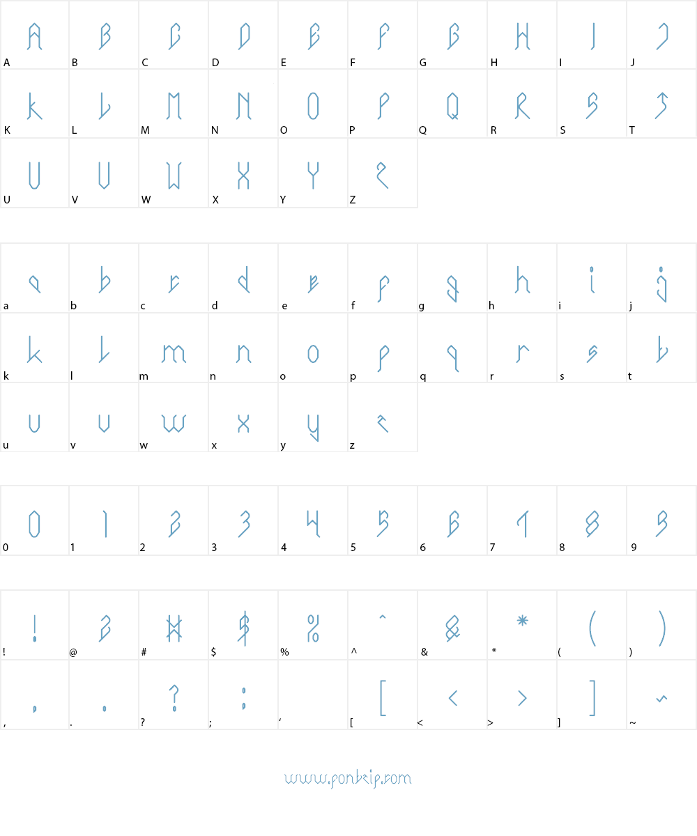CITY OF ROCK Font Character